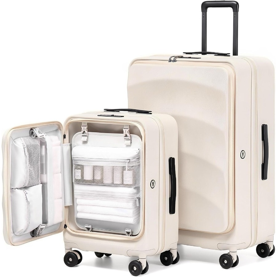 Expandable Hard Shell Luggage Set - Juego de Maletas Expandibles con Apertura
