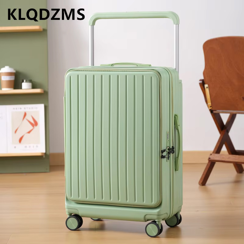 KLQDZMS Maleta de viaje con ap - Front Opening Laptop Luggage 24 Inch reseña y precio