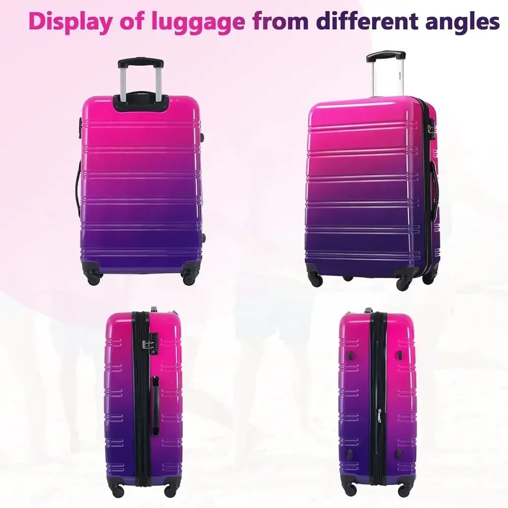 Juego de maletas rígidas de 3  - Expandable Hard Shell Luggage Set reseña y precio