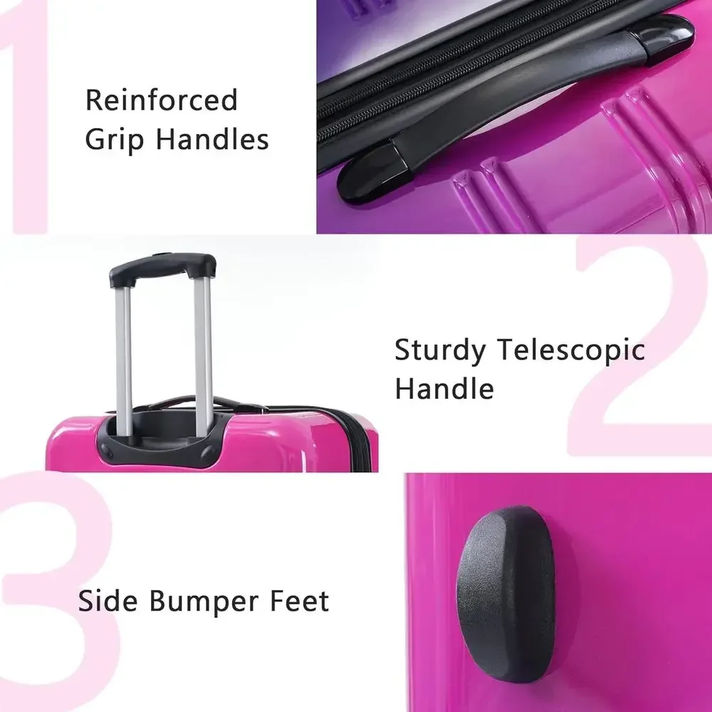 Juego de maletas rígidas de 3  - Expandable Hard Shell Luggage Set reseña y precio