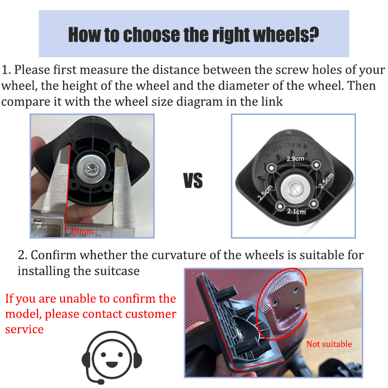 Kit de Reparación de Ruedas pa - Silent Replacement Luggage Wheels reseña y precio